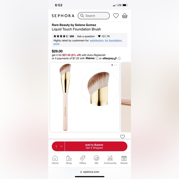 Rare Beauty Liquid Touch Foundation Brush-⭐️NEW⭐️ - Picture 8 of 8